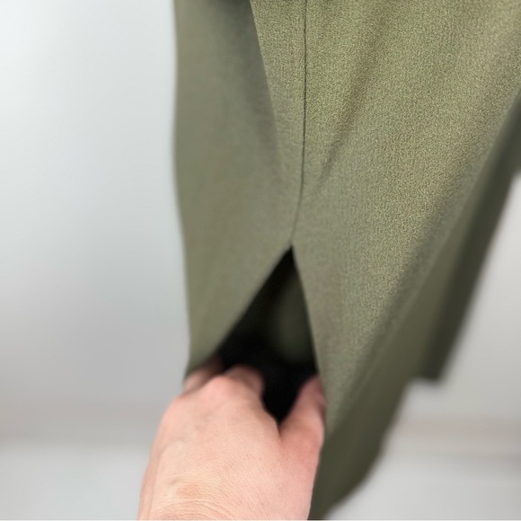 Bobeau Olive Green Tunic Top Sz S Short Sleeve Stretch Blouse - Picture 4 of 10